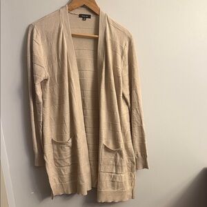 Verve Ami Light Tan Open Front Cardigan
